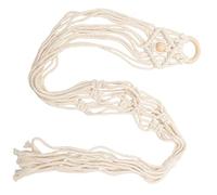 ibasenice Guitar Holder Small Cotton Wall Mount Ukulele Hanger Macrame Handwoven Guitar Display Practical in Beige Indoor Deck Instrument Hanger