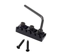 ibasenice Guitar String Locking Nut with Hex Wrench and Mounting Screw 42mm Zinc Alloy Black Ensures Tuning Stability and Firm String Lock for Electric Guitar