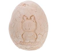 ibasenice Gypsum Dinosaur Egg Dig Kit for Educational Archaeology with Dinosaur Figures Interactive Excavation Playset for Birthday and Enhances Learning and Social Skills