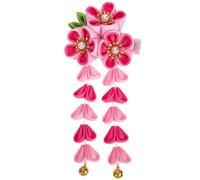 ibasenice Hair Ancient Cloth Alloy Comfortable Accessory for Style Elegant Chinese Plum Flower Clip Tassel Bell, Safe Special Occasions and Daily Outfit