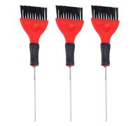 ibasenice Hair Dye Applicator Brush Set Pin Tail Comb for Hair Coloring Application with Nylon Bristles 3pcs Stainless Steel and Home Use