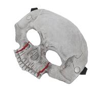 ibasenice Half Face Skull Mask for Halloween Adults Breathable Foam Horror Skeleton Design with Bloody Eye Detail Mexican Party Accessory for Cosplay Gothic and Pirate Costume Prop