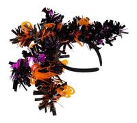 ibasenice Halloween Cosplay Headband for Adults Colorful Stripes Pumpkin Hairband Comfortable Fit Photo Prop Party Accessory for All Hair Types