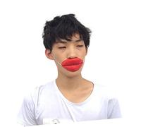 ibasenice Halloween Party Accessory: Red Lips Sausage Mouth Toy Latex Decorations for Dance Festivals