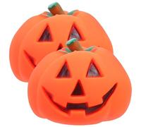 ibasenice Halloween Squeeze Toys - Pumpkin Ornaments Talking Toys Pet Toy Ball for Halloween Home Party