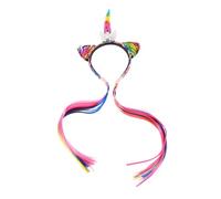 ibasenice Halloween Unicorn Headband for Adorable Cartoon Wig Sturdy Plastic Hair Hoop for Birthday Parties Stage Performances and Day Celebrations Magical Fairy Tale Accessory