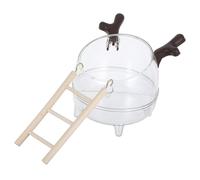ibasenice Hamster Bathroom Toilet Set Hamster Sand Bath Chinchilla Dust Bath House -one Digging Box Climbing Ladder Easy Cleaning