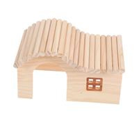 ibasenice Hamster Hideaway House Medium Natural Small Animal Habitat with Comfortable Retreat and Activity Friendly Design for Hamsters Hedgehogs Mice Easy to Clean Space Saving Hideout