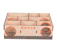 ibasenice Hamster Wooden Maze Tunnel Interactive Activity for Mice Dwarf Hamsters Promotes Healthy Growth Stress Fun Companion for Small Pets