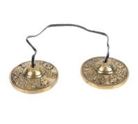 ibasenice Handcrafted Copper Cymbals Bell Meditation Percussion Instrument Religious Cymbals Bell Yoga Practice