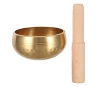 ibasenice Handcrafted Nepal Singing Bowl Meditation Yoga Relaxation Authentic Tibetan Sound Bowl Wooden Striker for Mindfulness Practice