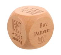 ibasenice Handmade 6-Sided Engraved Wooden Quilting Decision Dice for Sewing Projects Versatile Craft Tool for Quilters and Sewing Enthusiasts Portable Craft Dice