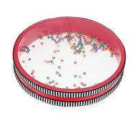 ibasenice Handmade 8 Inch Bead Drum Ocean Drum with Metal Beads for Boys and Girls and Beginners Educational and Long Lifespan Instrument Present for Family and Music Lovers