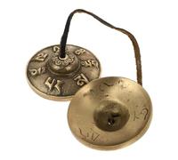 ibasenice Handmade Copper Yoga Cymbals Bell for Meditation and Mindfulness Practice Simple and Generous Design Marking Meditation Period