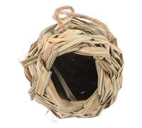 ibasenice Handmade for Providing A Comfortable Habitat Straw Woven and Bird Nest Hamster Hideout House Breathable Multi-functional Design for Build Nests Birds and Small Pets in Cold