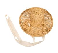 ibasenice Handmade Rattan Conical Hat Lightweight Breathable Sun Protection Asian Conical Hat for Outdoor Play Beach Parties Oriental Costume Photo Prop