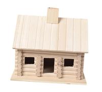 ibasenice Handmade Solid Pine Bird Nest House with Wide Entrance Durable Wooden Hut for Outdoor Garden and Balcony DIY Paintable Bird Bed Parrot Lark