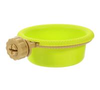 ibasenice Hanging Bird Bath Bowl for Parakeets and Small Birds Multifunctional Plastic Birdcage Bath with Detachable Nest Frame Suitable for Indoor