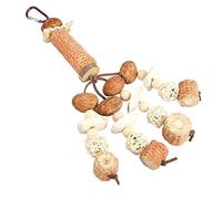 ibasenice Hanging Bird Chewing for Parrots and Parakeets Durable Decorative with Movable Hook for Cage Essential Physical Activity for Cockatiels Safe and