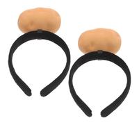 ibasenice Headbands Fun and Whimsical Potato Shaped 2pcs Novelty Costume Party Hair Accessories Plush Vegetable Hairbands for Women and Boys and Girls for Valentine’s Day and Makeup