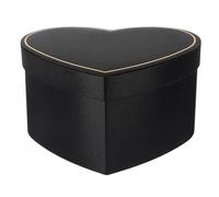 ibasenice Heart Shaped Black Box with Lid Heart Boxes for Candy Flower Bouquet and Strawberry Packaging Empty for Valentines and Anniversaries