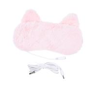 ibasenice Heated Eye Patch Hot Compress Eye Mask Flannel Pp Material Pink 3D Design Improves Eyesight Comfortable Sleep Mask for Home Before Going to Bed