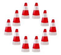 ibasenice High Visibility Reflective Traffic Cone Sleeves 10pcs with Pvc Material Easy Maintenance and Weather Durability, for Construction and Parking Lot Management Safety