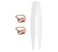 ibasenice Hollow Fang Gold Tooth Cap Grills for Teeth Hip Hop Copper Jewelry Easy Installation Resistant to Fading Men's Party Accessory 0.39x0.28x0.20in