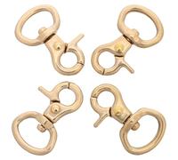 ibasenice Hooks Hardware Brass Lobster Metal Swivel Snap 4pcs Clasps for and with Snap and Release Functionality Sturdy Accessories Keychains Bag Making Daily Use
