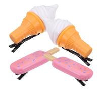 ibasenice Ice Cream Hair Clips 4pcs Adorable and Playful Design Resin Material Easy to Use Hair Accessories for Everyday Use and Performance