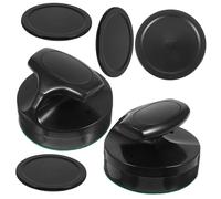 ibasenice Ice Hockey Pucks Kit Plastic Hockey Pushers Accessories 94mm Strikers with Cloth Grip 64mm Replacement Pucks Set for Family Entertainment