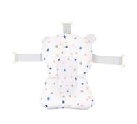 ibasenice Infant Bathtub Support Bath Mat Pad Non-Slip Multi Buckle Design Cushioned Wedge for Baby Head and Spine Protection