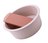 ibasenice Infant Wash Basin and Baby Face Wash Basin Pink Pp Large with Washboard for Baby's Butt and Hair for Campsite Cleanup and Weeding