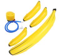 ibasenice Inflatable PVC Banana with Foot Pump Float Prop for Pool Parties Photo Shoot Stage Decoration Cartoon Banana Design for Bachelorette and Theme Events