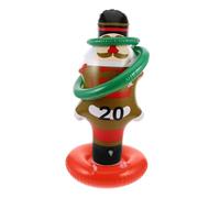 ibasenice Inflatable Santa Nutcracker Ring Toss Game with PVC Rings Weather Resistant Christmas Party for Adults Quick Inflate Outdoor Indoor Family Fun and Team Building Activity