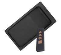 ibasenice Ink Stick Painting Ink Stone Simple Design Black Flat and Smooth Bottom Reusable Inkstone for Chinese Calligraphy and Painting to Decorate Your Reading Room