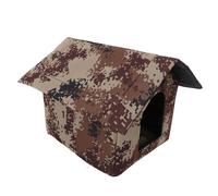 ibasenice Insulated Outdoor Cat House Desert Camo Warm Shelter for Winter Cats Breathable Windproof Pet Nest Tent with Easy Installation Cozy Kitten Sleeping Hut and Multi-functional Outdoor