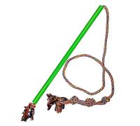 ibasenice Interactive Dog Flirt Pole Funny Chasing for Pets Green Small Engaging Exercise for Dogs and Cats Durable and Safe Material Enhance Bonding While Keeping Pets Active