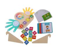 ibasenice Interactive Finger Arithmetic Math with Animal Patterns Wooden Counting for Early Learning Addition Subtraction Educational Manipulative for Classroom Home Use