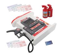 ibasenice Interactive Gas Station with Light and Sound Miniature Simulation Model Featuring Pretend Card Payment System for Educational Role Playing and at Home Preschool
