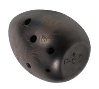 ibasenice Introductory Xun Flute Boys and Girls Xun Small Instruments Pottery Made Black Cucurbit Flute for Boys and Girls