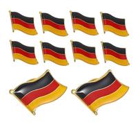ibasenice Iron German Flag Brooch Pins and Unique Shape with Secure Butterfly Clasp 10 Pcs Elegant Design for Occasions to Showcase Personal Style