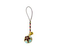 ibasenice Japanese Cherry Blossom Bell Pendant with Hanging Cord, Copper