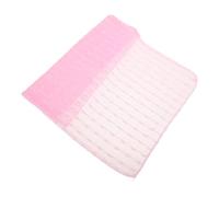 ibasenice Japanese Exfoliating Bath Scrubber Towel for Home Bathroom Use, Quick Dry Pink Nylon Back Rubbing Towel with Easy to Grip Long Strip Jacquard Design