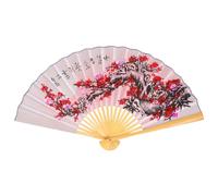 ibasenice Japanese Fan Wall Decor Large Folding Fan Made of Paper Bamboo Elegant Chinese Style Wall Hanging Decor Photography Prop Stage Decoration