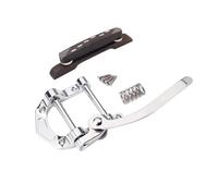 ibasenice Jazz Guitar Bridge Vibrato Tailpiece Silver Alloy Adjustable for 6 String Archtop Guitar