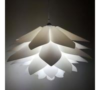 ibasenice Jigsaw Puzzle Lamp Shade - Lotus Flower Lamp Shade Puzzle Pendant Hanging DIY Jigsaw Pendant Chandelier s