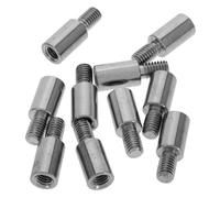 ibasenice Joystick Handle Extension for Fighting Games and Screw Thread Design 10pcs 1.5cm Shaft Enhancer with Iron Silver Plated Material for Gaming Joystick and Players Seeking Improved