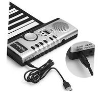 ibasenice Key Foldable Silicone Keyboard Piano with Built Speaker Adjustable Volume Midi Out Portable Electronic Digital Piano for Beginners and Adults Roll-up Design for Easy Storage and
