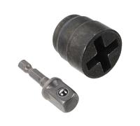 ibasenice Labor-Saving Jack Socket Adapter for Car Tire and Vehicle Wheel Quick Tire Change with Carbon Steel Cross Design, Efficient Trailer Stabilizer Socket the Go Emergency Use